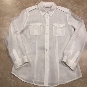 Chico’s - linen blouse - great details!  Size O